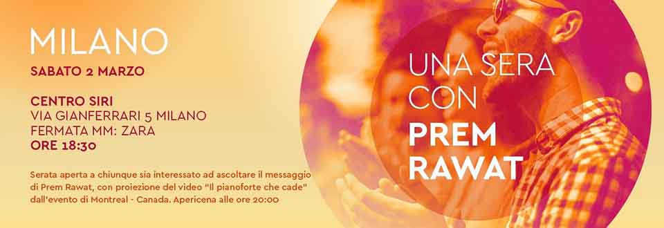 Milano 2 marzo 2024: Una sera con Prem Rawat – videoproiezione